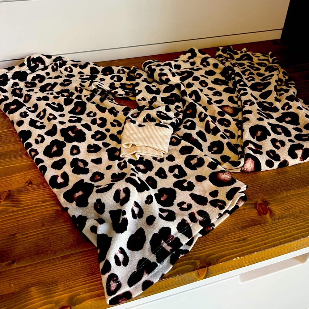 Leopard print pajamas. SUPER soft. Worn just a couple times.